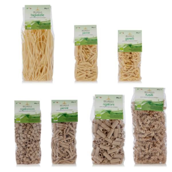 Durum and whole wheat pasta Deliella